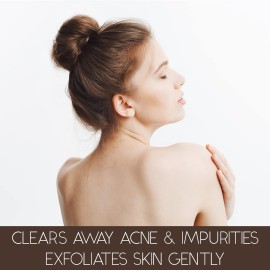 African Net Sponge for Shower & Pumice Stone for Feet | Eco Friendly Exfoliating Body Scrubber & Lava Stone Foot Scrub | Dry Brushing Lufas Bath Accessories | Acne & Dead Skin Removal Long Brush