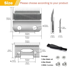 Blade Fit for Wahl Clippers Blades Replacement, Precision 2 Holes Adjustable Hair Trimmer Parts Blades Compatible with Wahl MC3 Replacement Blades, 5 Star Series , Super Taper, Magic Clip blade
