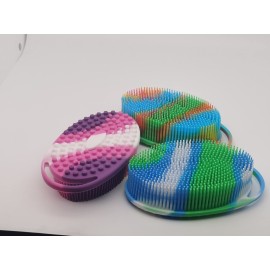 Soft Exfoliating Body Shower Scrubber - Silicone Bath Brush for Kids & Adults - 3 Pack Soft Exfoliating Body Shower Scrubber - Silicone Bath Brush for Kids & Adults - 3 Pack