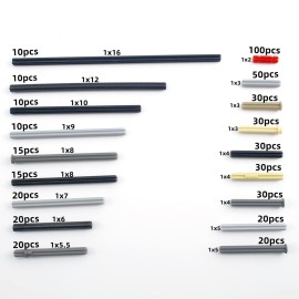 TTLYHEK Technical Pieces and Parts Axles Compatible with All Major Brands Building Block Bricks MOC Parts Cross Axles Set DIY Accessories (470 Pcs )