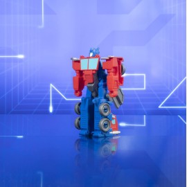 Transformers Toys EarthSpark 1-Step Flip Changer Optimus Prime 4-Inch Action Figure, Robot Toys for Ages 6 and Up