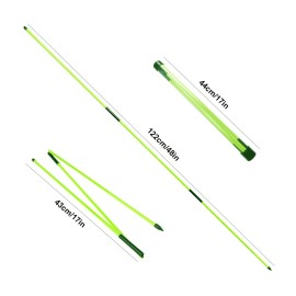 Eshan Golf Alignment Sticks 2 Pack Swing Training Aid Equipment Collapsible Trainer Practice Rods Posture Corrector in Handy Storage Tube Case for Men Women Golfer Swinging (Mint Green)