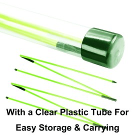 Eshan Golf Alignment Sticks 2 Pack Swing Training Aid Equipment Collapsible Trainer Practice Rods Posture Corrector in Handy Storage Tube Case for Men Women Golfer Swinging (Mint Green)