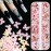 KACHIMOO Nail Glitter Sequins,12 Grids Gold Pink Nail Glitter Flakes 3D Cherry Blossoms Butterfly Nail Sequin Flakes Rabbit Heart Nail Charm Nail Accessories for Nail Art Decoration