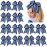 12 PCS 8 Large Glitter Cheer Bows Blue Black Girl Hair Bows Sparkly Cheerleading Softball Team Bow Hair Accessories for cheerleaders football Competition Sports