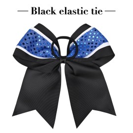 12 PCS 8 Large Glitter Cheer Bows Blue Black Girl Hair Bows Sparkly Cheerleading Softball Team Bow Hair Accessories for cheerleaders football Competition Sports 12 PCS 8 Large Glitter Cheer Bows Blue Black Girl Hair Bows Sparkly Cheerleading Softball Team Bow Hair Accessories for cheerleaders football Competition Sports