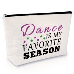 Dancer Gifts for Girls Teen Makeup Bag Dance Teacher Appreciation Gifts Dance Lover Gift for Women Dance Mom Birthday Gift Dance Instructor Gift Graduation Gift for Dance Student Zipper Cosmetic Bag