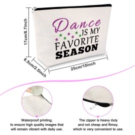 Dancer Gifts for Girls Teen Makeup Bag Dance Teacher Appreciation Gifts Dance Lover Gift for Women Dance Mom Birthday Gift Dance Instructor Gift Graduation Gift for Dance Student Zipper Cosmetic Bag