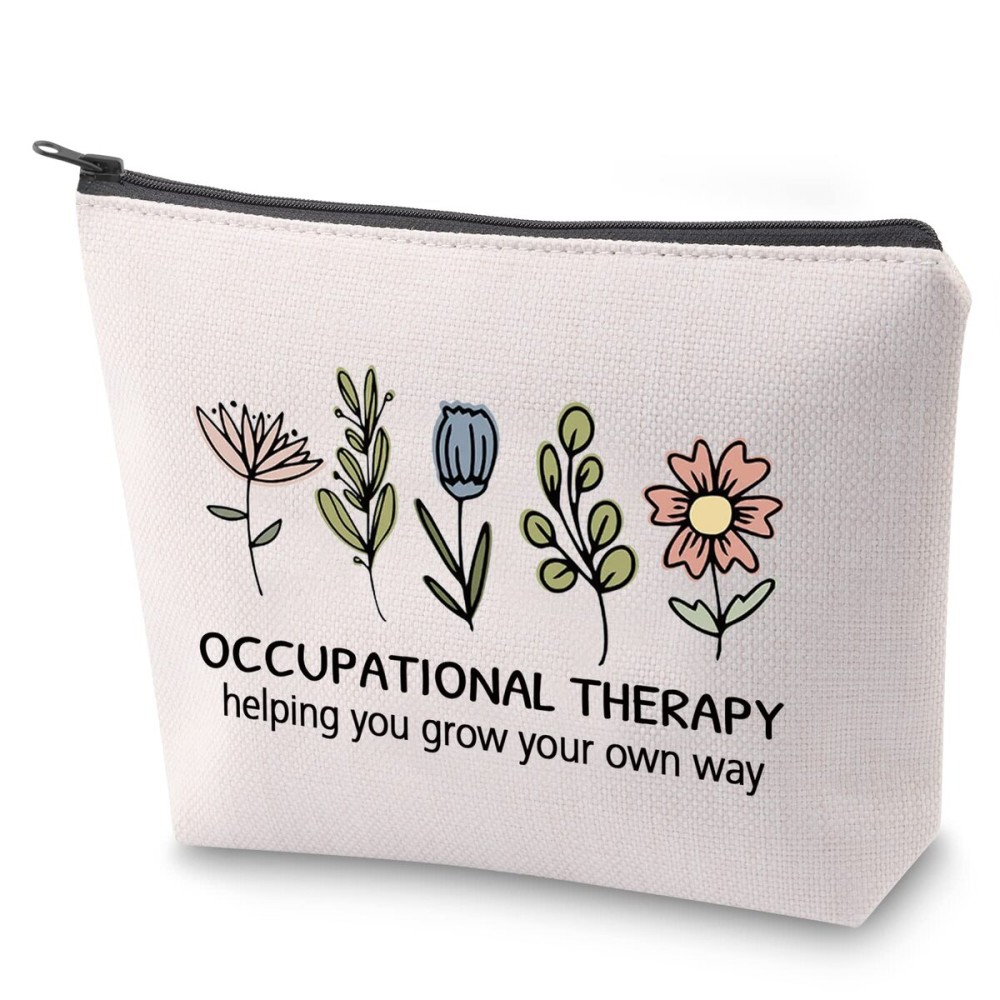 ZJXHPO Occupational Therapist Appreciation Gift OT Survival Kit Occupational Therapy Helping You Grow Your Own Way Makeup Bag With Zipper (OT Way) ZJXHPO Occupational Therapist Appreciation Gift OT Survival Kit Occupational Therapy Helping You Grow Your Own Way Makeup Bag With Zipper (OT Way)