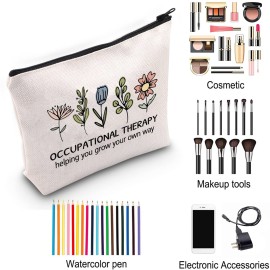 ZJXHPO Occupational Therapist Appreciation Gift OT Survival Kit Occupational Therapy Helping You Grow Your Own Way Makeup Bag With Zipper (OT Way) ZJXHPO Occupational Therapist Appreciation Gift OT Survival Kit Occupational Therapy Helping You Grow Your Own Way Makeup Bag With Zipper (OT Way)