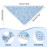 Dingion 6 Pcs Floral Hair Bandanas Head Kerchief Women Bandana Print Chiffon Hair Scarf Triangle Head Kerchief with Ties(Classic Color)