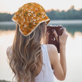 Dingion 6 Pcs Floral Hair Bandanas Head Kerchief Women Bandana Print Chiffon Hair Scarf Triangle Head Kerchief with Ties(Classic Color) Dingion 6 Pcs Floral Hair Bandanas Head Kerchief Women Bandana Print Chiffon Hair Scarf Triangle Head Kerchief with Ties(Classic Color)