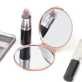 Home Basics Leopard Cosmetic Pocket Mirror, (1x/2x Magnification), Pink Home Basics Leopard Cosmetic Pocket Mirror, (1x/2x Magnification), Pink