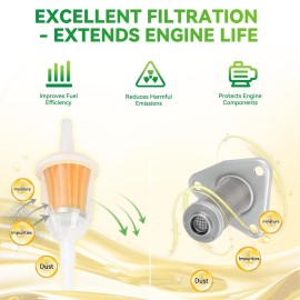 Panglong EZGO Tune Up Kit, Suitable for 1994-2003 EZGO TXT, Medalist 4 Cycle 295cc 350cc Gas Golf Cart, Replacement OEM72368G01 26591G01 72084-G01 72021-G01 5307