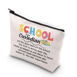 TSOTMO School Custodian Gift School Janitor Gift School Staff Zipper Pouch Makeup Bag (School Custodian)