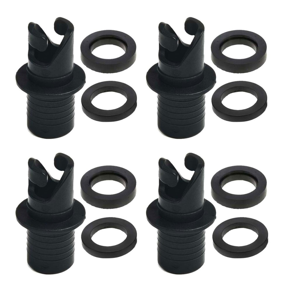 kingsea Inflatable Kayak Pump Adapter,Paddle Board Air Pump Hose Adapter Air Valve Nozzle Kayak Air Pump Replacement Accessories for Inflatable Boat Bed Halkey Roberts (4Pack)
