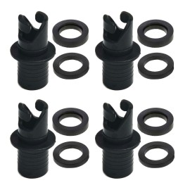 kingsea Inflatable Kayak Pump Adapter,Paddle Board Air Pump Hose Adapter Air Valve Nozzle Kayak Air Pump Replacement Accessories for Inflatable Boat Bed Halkey Roberts (4Pack)