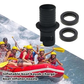 kingsea Inflatable Kayak Pump Adapter,Paddle Board Air Pump Hose Adapter Air Valve Nozzle Kayak Air Pump Replacement Accessories for Inflatable Boat Bed Halkey Roberts (4Pack)