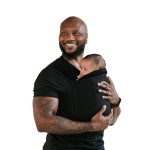 Lalabu The Dad Shirt | Hands-Free Baby Carrier for Dad with Kangaroo Pouch | Engineered for Bonding, Safety, & Comfort for Newborns Up to 15 Lbs. | CPSC Approved - Pure Black - XL