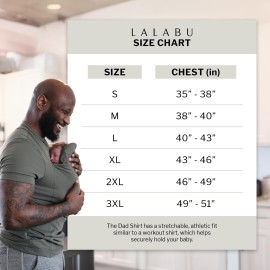 Lalabu The Dad Shirt | Hands-Free Baby Carrier for Dad with Kangaroo Pouch | Engineered for Bonding, Safety, & Comfort for Newborns Up to 15 Lbs. | CPSC Approved - Pure Black - XL