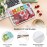 DYSHAYEN Snack Bag for Travel,Chenille Letter Clear Zipper Pouch,Nylon Clear Cosmetic Bag,Preppy Makeup Travel Bag for Women (White-Snacks)
