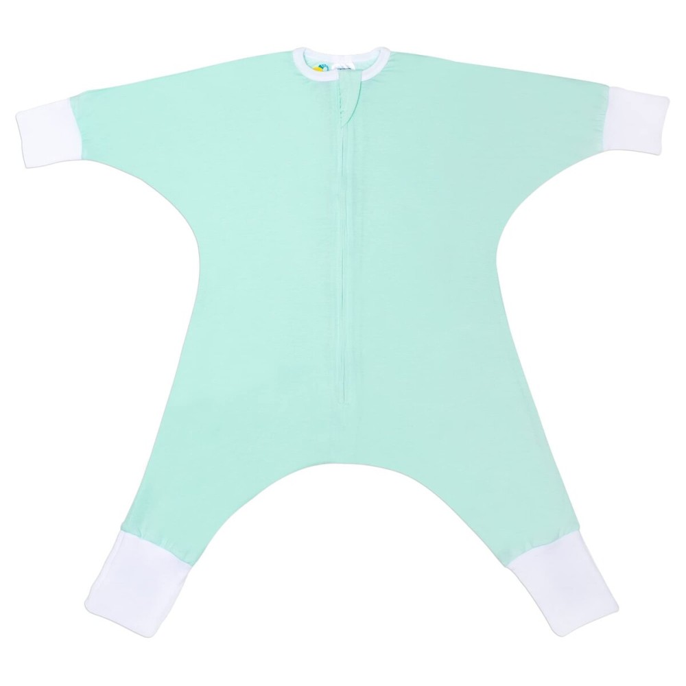 SleepingBaby Flying Squirrel Toddler Pajamas with Practical Zipper for Quick Diaper Changes and Travel Comfort - Mint - 12-24 Months