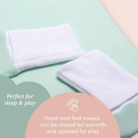 SleepingBaby Flying Squirrel Toddler Pajamas with Practical Zipper for Quick Diaper Changes and Travel Comfort - Mint - 12-24 Months