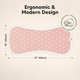 Organic Burp Cloths Baby Boy & Girl - 5-Pack Super Absorbent Cotton Burping Cloths for Babies, Soft & Plush Newborn Spit Up Rags, Infant Towels for Milk Spit Up, Unisex, Large 21 x 10 (Blooms)