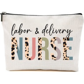 HTDesigns Labor And Delivery Nurse Cosmetics Bag - Leopard L&D Nurse Makeup Bag - Gifts For L&D Nurse - Labor And Delivery Nurse Birthday Gift - Cosmetic Travel Pouch Bag HTDesigns Labor And Delivery Nurse Cosmetics Bag - Leopard L&D Nurse Makeup Bag - Gifts For L&D Nurse - Labor And Delivery Nurse Birthday Gift - Cosmetic Travel Pouch Bag