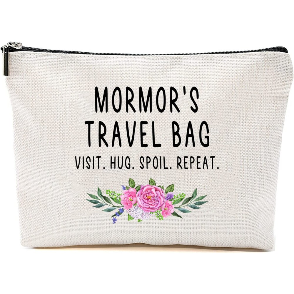 HTDesigns Mormor Travel Bag - Mormor Gift - Grandma Makeup Bag - Birthday Gift Mormor - Mother Day Gift - Travel Cosmetic Bag From Grandchildren HTDesigns Mormor Travel Bag - Mormor Gift - Grandma Makeup Bag - Birthday Gift Mormor - Mother Day Gift - Travel Cosmetic Bag From Grandchildren
