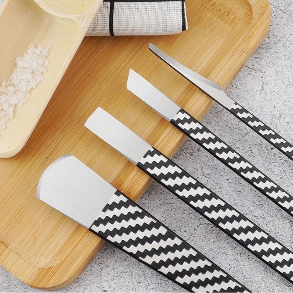 4 Pcs Decorative Foot Knives, Pedicure Knife Set for Ingrown Callus Shaver Feet Nail Correction Pliers Scissors Remover with Storage Bag. (160MM)