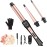 Curling Iron Wand Set, Curling Wand 3 in 1 Hair Curling Wands Interchangeable Ceramic 0.35-1.25inch Barrel Hair Curler, with Heat Resistant Glove
