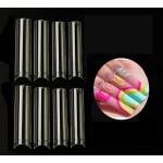 No C curve XXL Square Nail tips size 4,5,6,7 , 600pcs per bag Clear Acrylic Nails Square Shape Nail Tips SITELENABY Flattened Half Cover False Nails for Salon&Home DIY French ABS Nail Art Tips(size 4,5,6,7 for xxl no c square)