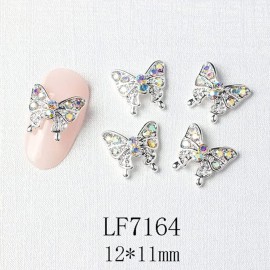 22 Pcs 3D Butterfly Nail Charms Crystals Diamonds Rhinestones, Crystals Diamonds Large Rhinestones Bow for Nail Art Beauty Design Decoration Craft Jewelry DIY