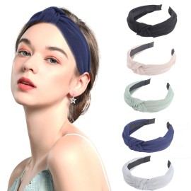 LOVNFC Womens Headbands, 5Pcs Knotted Head Bands No Slip Fashion for women Girls (Mixed Color) LOVNFC Womens Headbands, 5Pcs Knotted Head Bands No Slip Fashion for women Girls (Mixed Color)