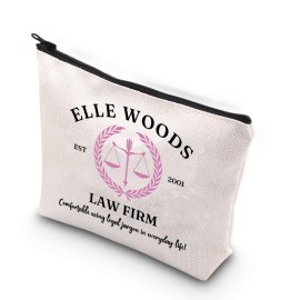 TSOTMO Movie Inspired Elle Woods Law Firm Comfortable Using Legal Jargon In Everyday Life Zipper Pouch Makeup Bag (Elle Law firm)