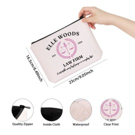 TSOTMO Movie Inspired Elle Woods Law Firm Comfortable Using Legal Jargon In Everyday Life Zipper Pouch Makeup Bag (Elle Law firm)