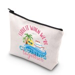 Cruise Vacation Gift I Love It When Were Cruising Together Cruise Ship Themed Zipper Pouch Makeup Bag (Cruising together)