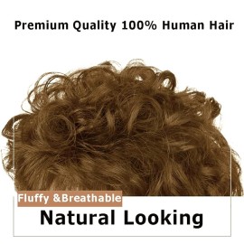 ICRAB Short Curly Real Human Hair Topper with Front Bangs for Women,Breathable Wiglets Hairpieces 5.1x5.5 Large Coverage Women Toupee Clip in Top Wavy Hair Pieces Topper(7,Auburn Brown) ICRAB Short Curly Real Human Hair Topper with Front Bangs for Women,Breathable Wiglets Hairpieces 5.1x5.5 Large Coverage Women Toupee Clip in Top Wavy Hair Pieces Topper(7,Auburn Brown)