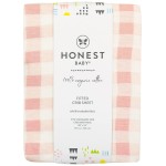 HonestBaby Unisex-Baby Fitted Crib Sheets Set Standard Mattress, 100% Organic Cotton Baby Boys, Girls, Neutral, 1 Pack - Tutu Cute, One Size