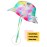 Baby Sun Hat Kids Summer UPF 50+ Toddler Bucket Hat Outdoor Adjustable Beach Hat Wide Brim for Boys Girls, Rainbow 6-10 Years