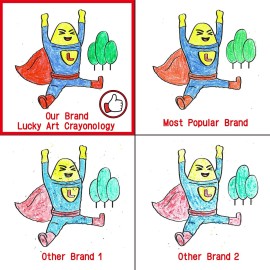 Lucky Art Crayonology 40 Sets of 4 Packs (160 count) Large Size Crayons - Mini Crayon Packs Non-Toxic for Kids Party Favors, School Supplies for Teachers & Travel Crayons