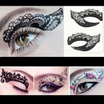 Temporary Eye Tattoo Makeup Transfer Stickers - 20pcs / 10 Pairs - Party Lace Stickers for Face