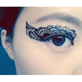 Temporary Eye Tattoo Makeup Transfer Stickers - 20pcs / 10 Pairs - Party Lace Stickers for Face