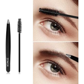 Zowor Eyelash Curler with Comb Fit All Eye Shape Curved Eyelash Curlers,Natural and Long Lasting Lash Curler for Women Make Up Gift(Black)