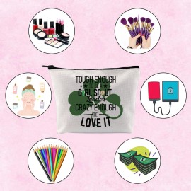Leader Gift Tough Enough To Be A Leader Crazy Enough To Love It Zipper Pouch Makeup Bag (Tough Leader)