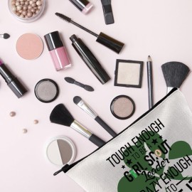 Leader Gift Tough Enough To Be A Leader Crazy Enough To Love It Zipper Pouch Makeup Bag (Tough Leader)
