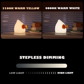 WATSAVPUP PP Duck Night Light,Cute Silicone Bedside Lamp USB Rechargeable Timer Light Funny lamp with Pond Tray and Accessories lamp Kids Room Decor