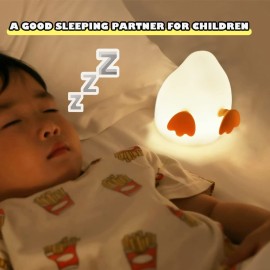 WATSAVPUP PP Duck Night Light,Cute Silicone Bedside Lamp USB Rechargeable Timer Light Funny lamp with Pond Tray and Accessories lamp Kids Room Decor