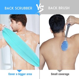 Evridwear Exfoliating Back Scrubber with Handles Two Sides for Body Shower Deep Cleans Skin Massages Invigorating Blood Circulation Men Women One Size (Angel Blue) Evridwear Exfoliating Back Scrubber with Handles Two Sides for Body Shower Deep Cleans Skin Massages Invigorating Blood Circulation Men Women One Size (Angel Blue)